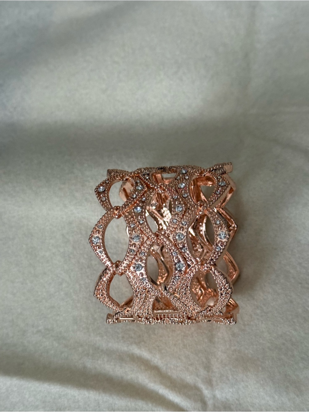 INC International Concepts Rose Gold Crystal Openwork Bracelet
